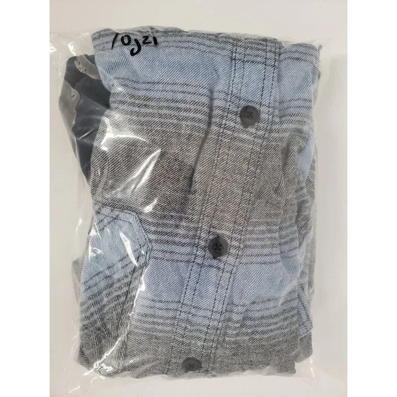 Amplify Convertible Hoodie Size Medium Blue Sky Stripe Outdoor Adventure Shirt - Picture 10 of 10